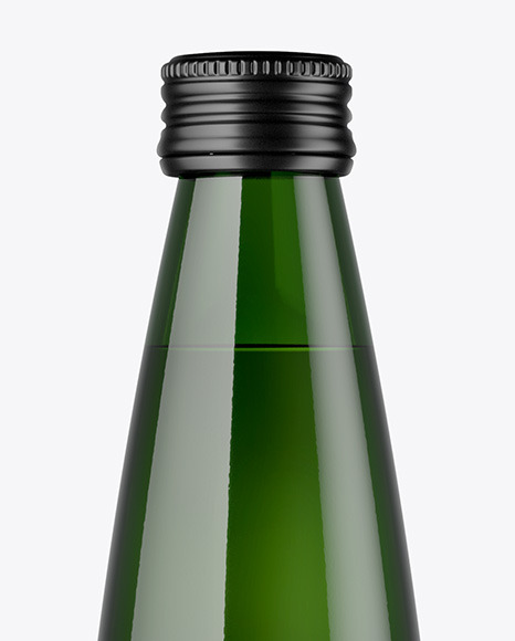 Green Glass Bottle Mockup