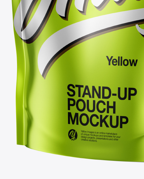 Metallic Stand-Up Pouch Mockup