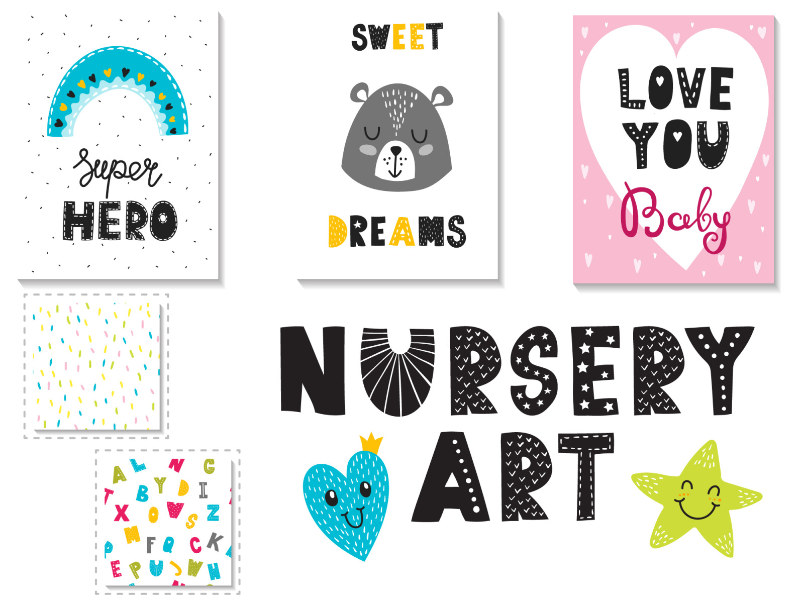 Big set of scandinavian cute bears. Сreative collection for your design Big set of scandinavian cute bears. Сreative collection for your design