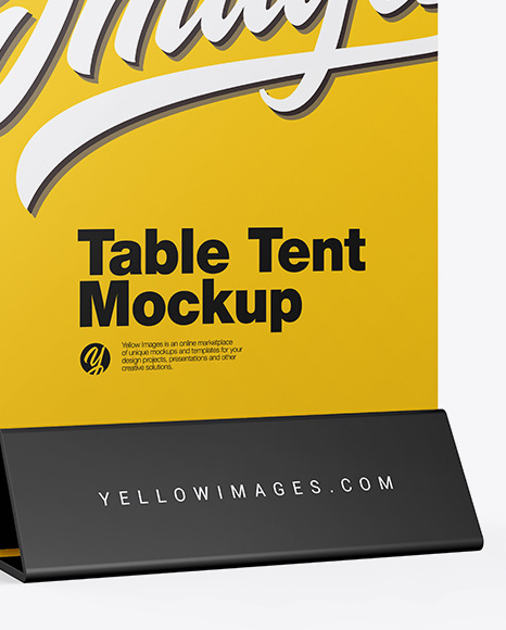 Plastic Table Tent Mockup