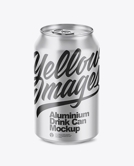 350ml Matte Aluminium Can Mockup