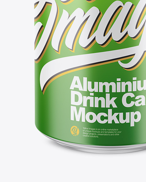 350ml Matte Aluminium Can Mockup