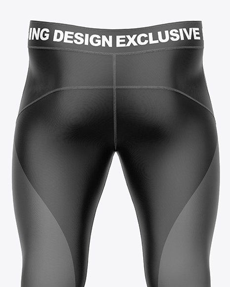 Men's Leggings Mockup - Back View