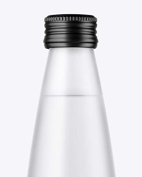 Frosted Glass Water Bottle Mockup