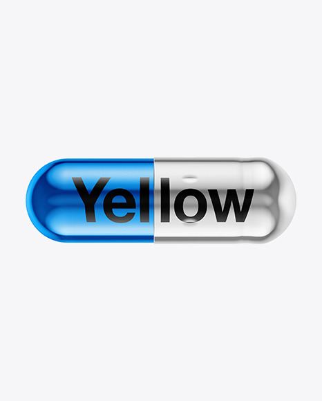 Metallic Pill Mockup - Capsule mockup