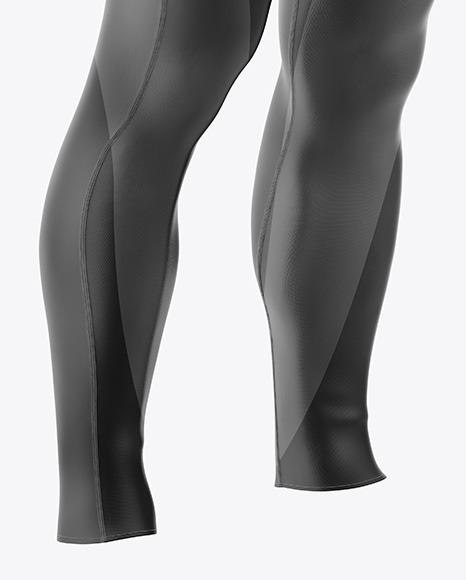 Men's Leggings Mockup - Front Half Side View