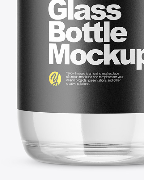 Clear Glass Bottle Mockup