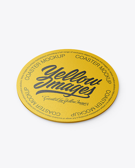 Paper Beverage Coaster Mockup