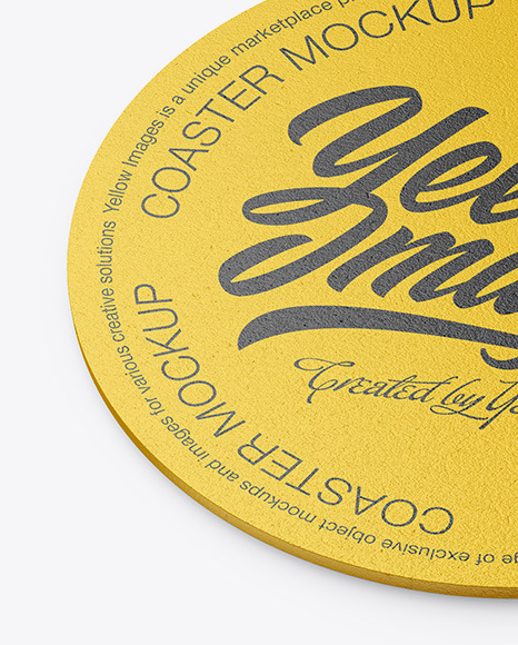 Paper Beverage Coaster Mockup