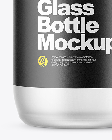 Frosted Glass Bottle Mockup