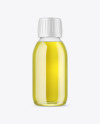 Clear Glass Bottle with Oil Mockup