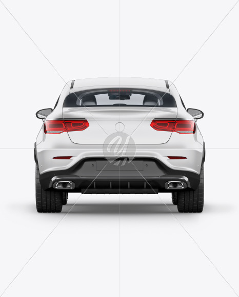 Coupe Crossover SUV Mockup - Back View