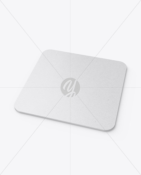 Kraft Beverage Coaster Mockup