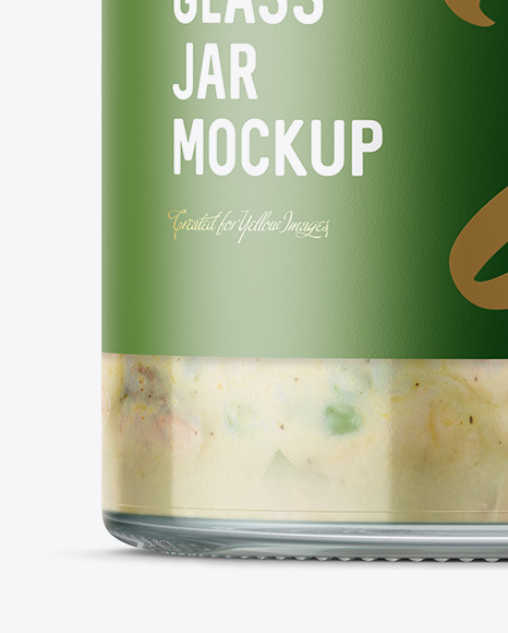 Glass Jar With Screw Lid Mockup