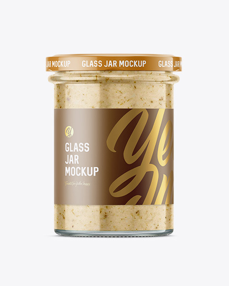 Glass Jar With Screw Lid Mockup