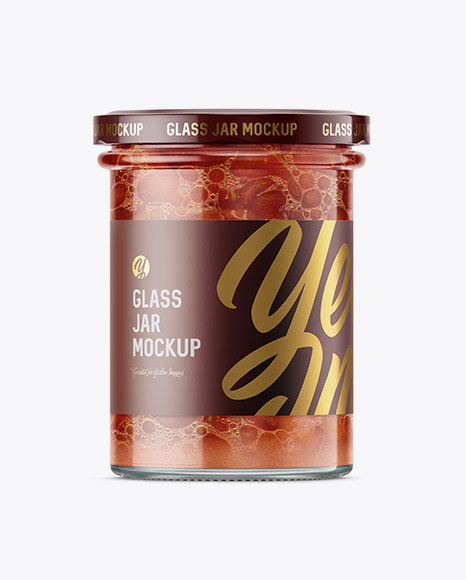 Glass Jar With Screw Lid Mockup