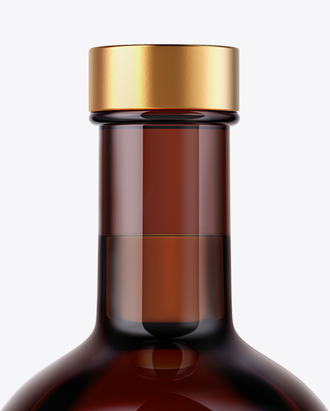 Amber Glass Bottle Mockup