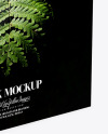 Book w/ Glossy Cover Mockup - High Angle View