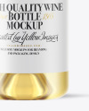 Clear Glass White Wine Bottle Mockup