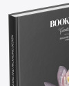 Book w/ Matte Cover Mockup - High Angle View