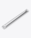 Metallic Stick Sachet Mockup - Half Side View
