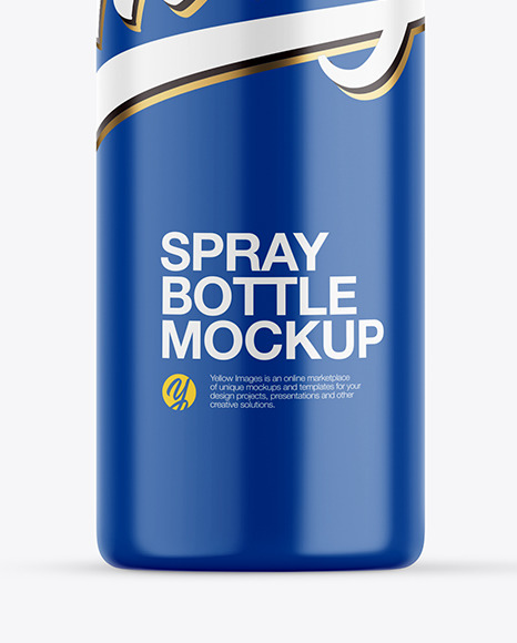 Glossy Spray Bottle Mockup