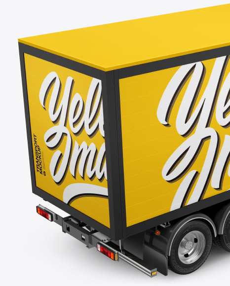 Truck Mockup – Back Half Side View (High-Angle Shot)