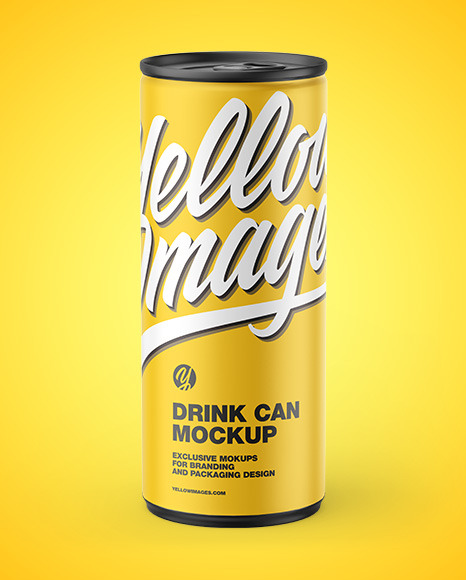 Matte Drink Can Mockup