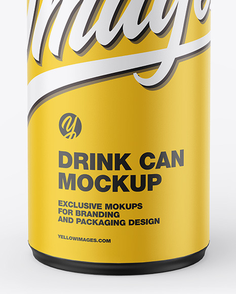 Matte Drink Can Mockup