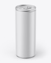 Metallic Drink Can w/ Matte Finish Mockup