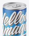 Metallic Drink Can w/ Matte Finish Mockup