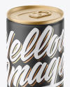 Metallic Drink Can w/ Matte Finish Mockup