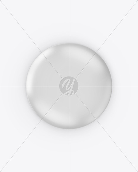 Circle Button Pin Mockup - Front &amp; Back Views