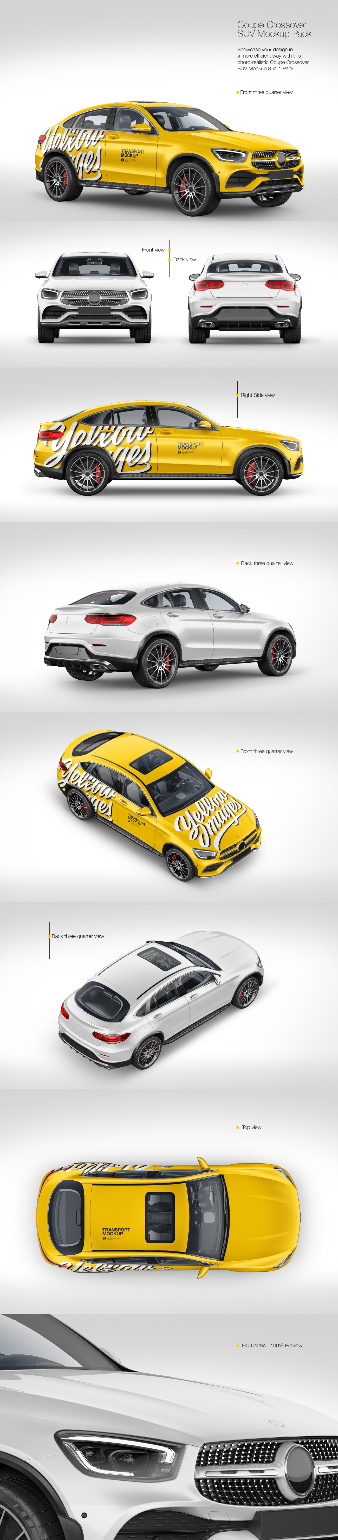 Coupe Crossover SUV Mockup Pack