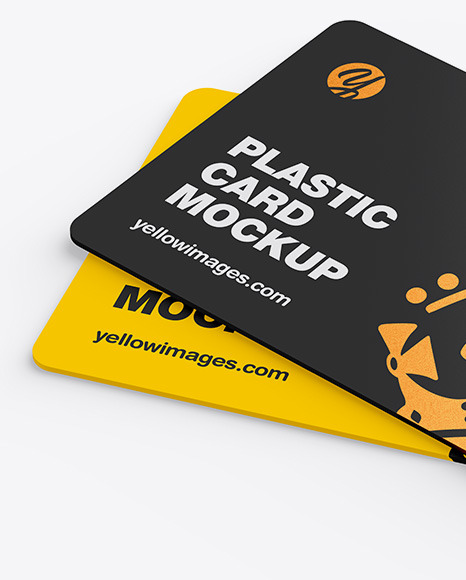 Two Plastic Cards Mockup