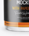 Clear Glass Whiskey Bottle Mockup