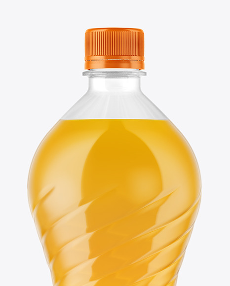 1,5L PET Bottle With Orange Drink Mockup