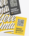 Two Paper Tickets Mockup