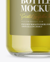 Clear Glass Bottle with Oil Mockup Clear Glass Bottle with Oil Mockup