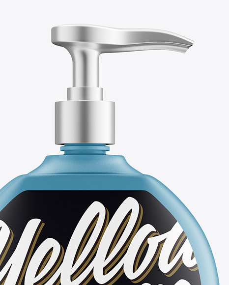 Liquid Soap Bottle with Pump Mockup