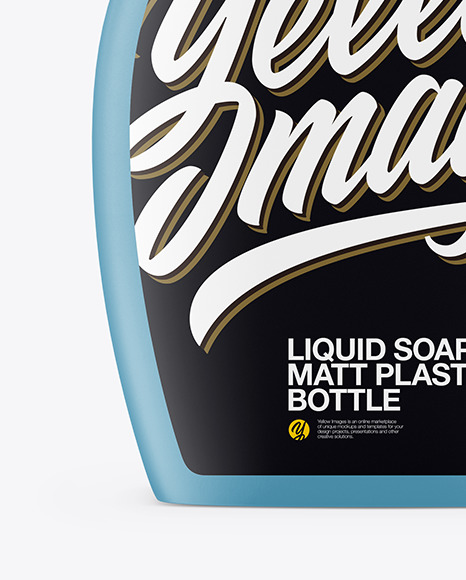 Liquid Soap Bottle with Pump Mockup