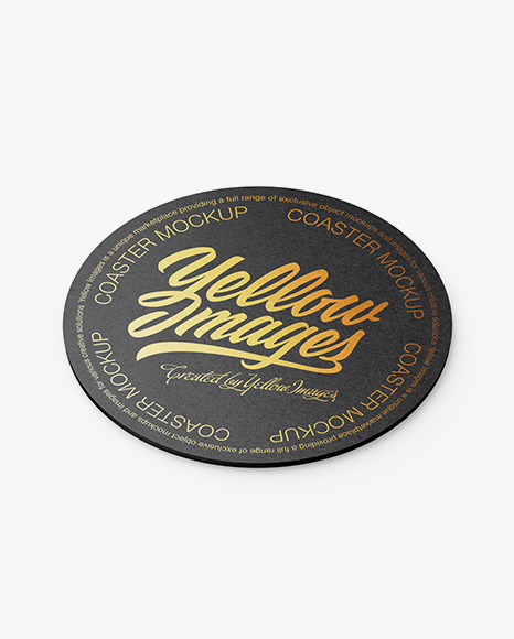 Kraft Beverage Coaster Mockup