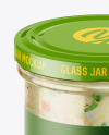 Glass Jam Jar With Screw Lid Mockup - High-Angle View