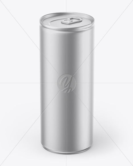 Matte Metallic Drink Can Mockup