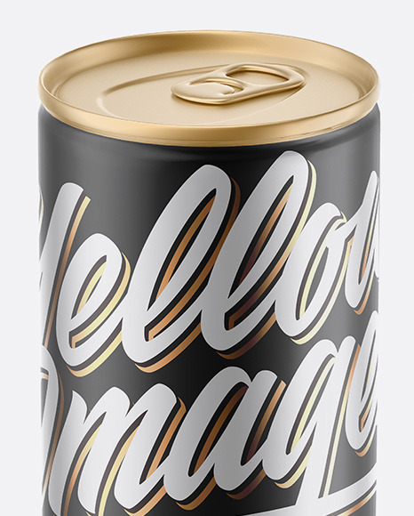 Matte Metallic Drink Can Mockup