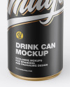 Matte Metallic Drink Can Mockup