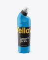 500ml Glossy Plastic Toilet Bowl Cleaner Bottle Mockup - Front View (High Angle Shot)