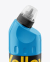 500ml Glossy Plastic Toilet Bowl Cleaner Bottle Mockup - Front View (High Angle Shot)