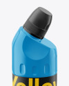 500ml Glossy Plastic Toilet Bowl Cleaner Bottle Mockup - Front View (High Angle Shot)