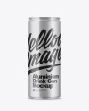 250ml Glossy Aluminium Drink Can Mockup